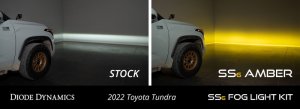 Toyota Tundra Fog Lights - Diode Dynamics - SS6 Stage Series - Amber - `22-`27